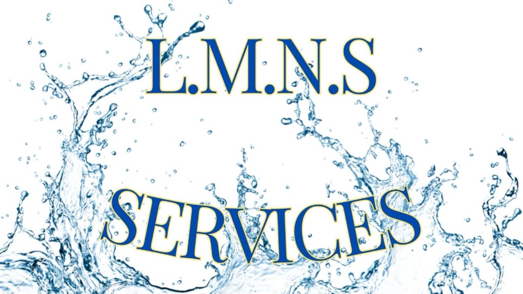 LMNS Services logo variant with water splash